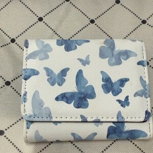 Blue Butterfly Print Women's Wallet